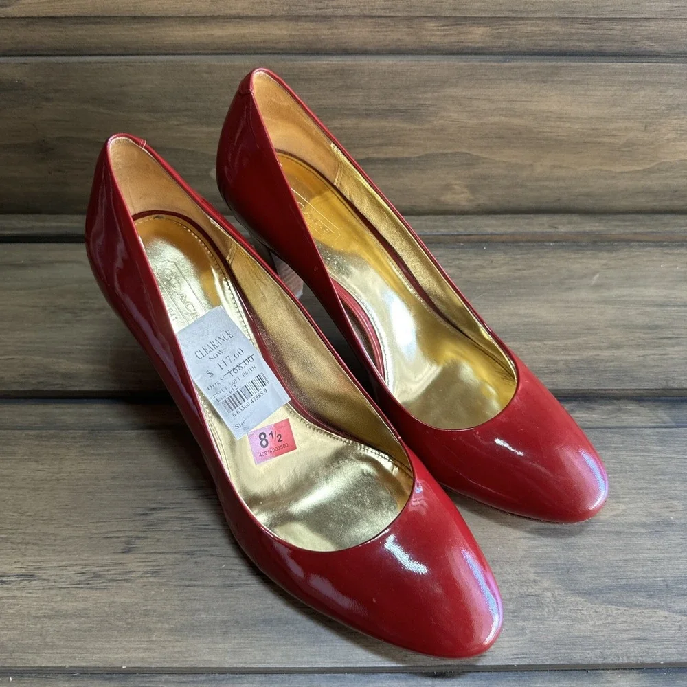 Coach‎ Sheri Pumps Heels Patent Leather Hot Pink Womens - Size 8.5 B